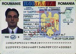 Model de carte de identitate emis începând cu anul 1997